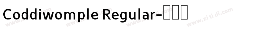 Coddiwomple Regular字体转换